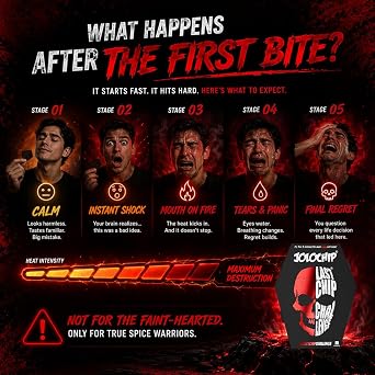 Jolochip Last-Chip-Challenge Pack of 2 | Extreme Spicy Tortilla Chip | Hottest Chip in the World | Ultimate Hot Snack | 5gm