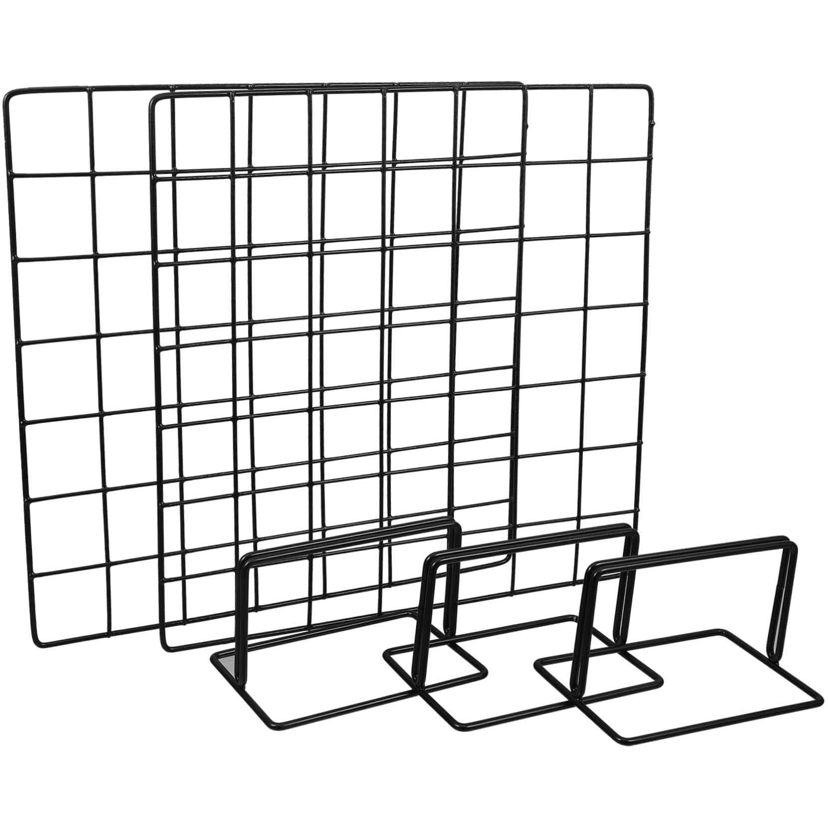 VILLFUL 5pcs Grid Display Rack Metal Jewelry Organizer Stand for Necklace Bracelet Earring Show Display