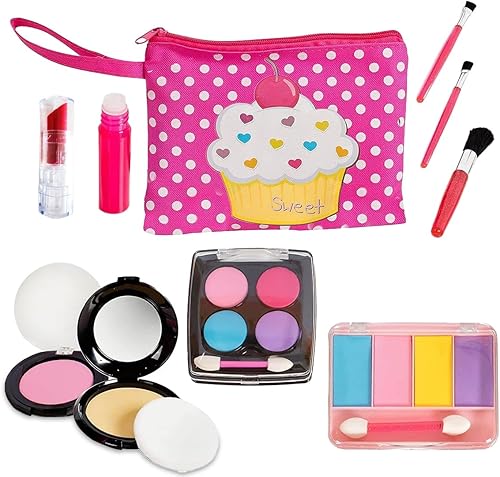 Beverly Hills Set de juguete de maquillaje para pretender, mi primer set de cosméticos de belleza de princesa para niñas pequeñas, juego