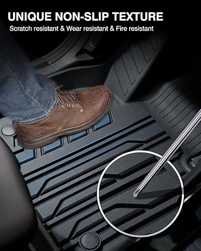 Vista 6 de Powerty Alfombras resistentes para BMW X3 2018 a 2024 y BMW X4 2019 a 2024, a medida para accesorios de X3 y X4, de elastómero termoplástico 3D