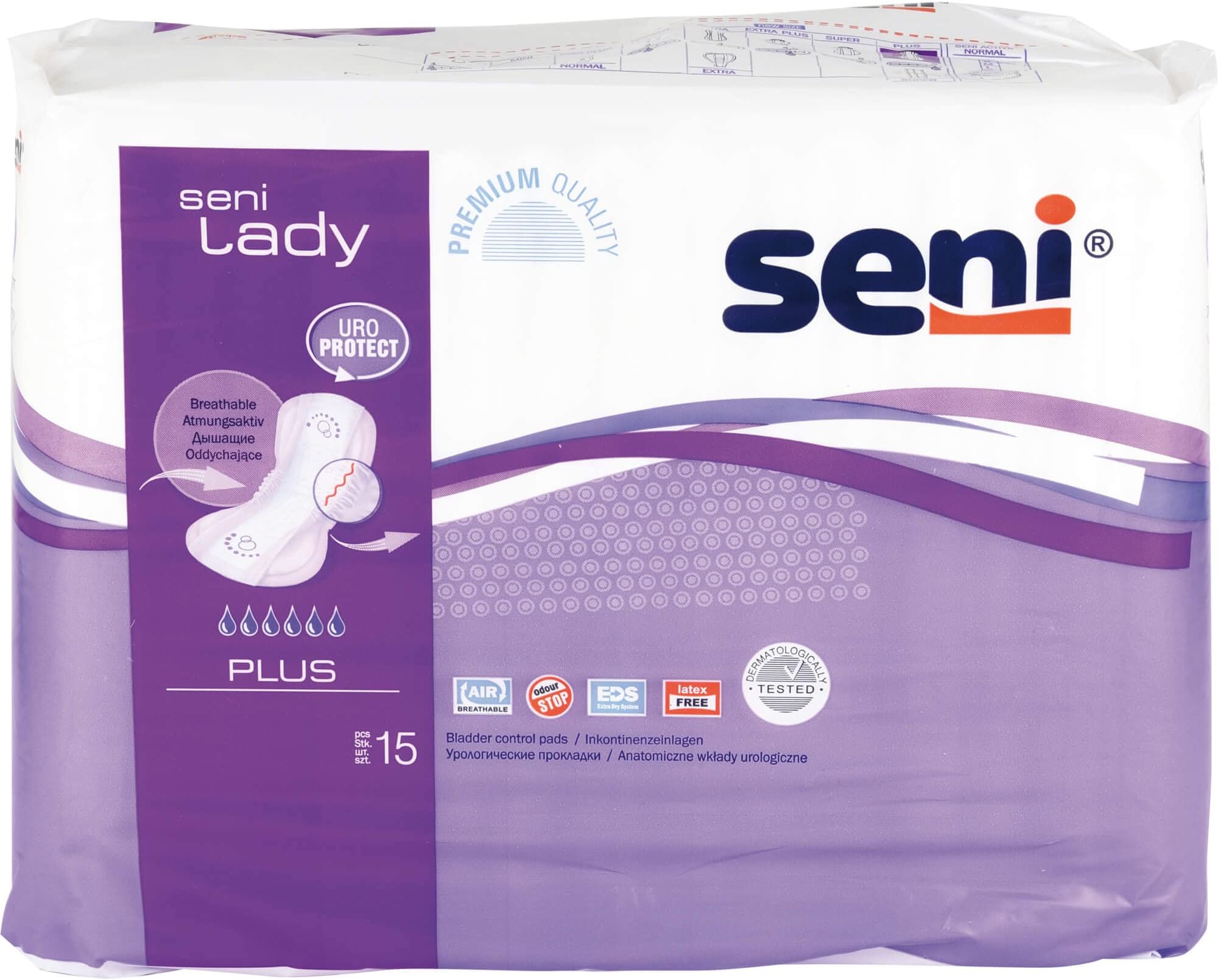 Lady Bladder Control Pads Plus-15 Pieces
