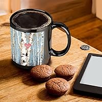 Vista 7 de Love Birch Tree Mug Large Ceramic Coffee Mug Tea Cups with Handle Elegant Personalized Mugs Funny Novelty Heat Resistance Cup Luxurious Cups for