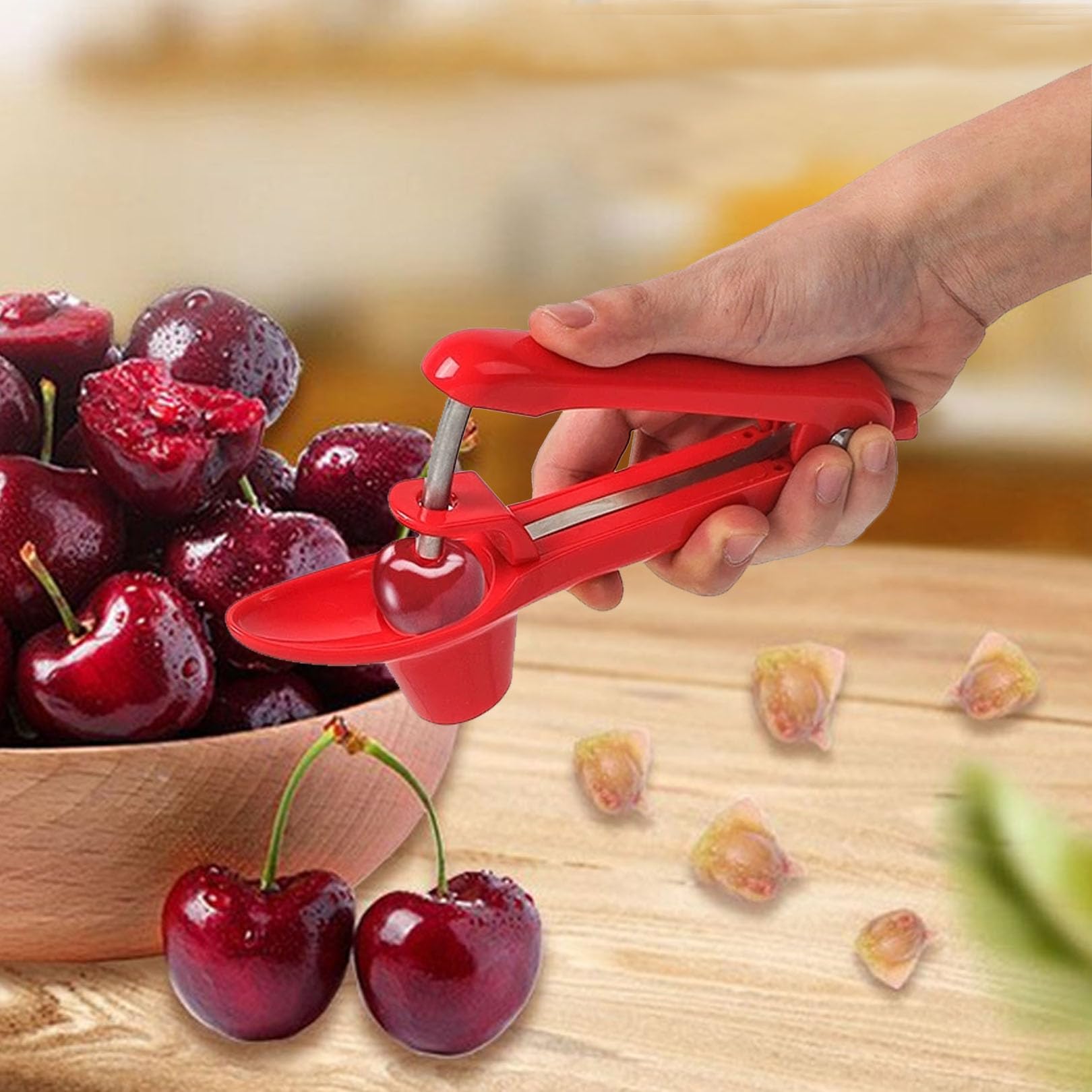 Dénoyauteur de prunes, extracteur de noyaux de cerises, multi-usages en acier inoxydable, dénoyauteur d'olive robuste pour piment, baies, jujube