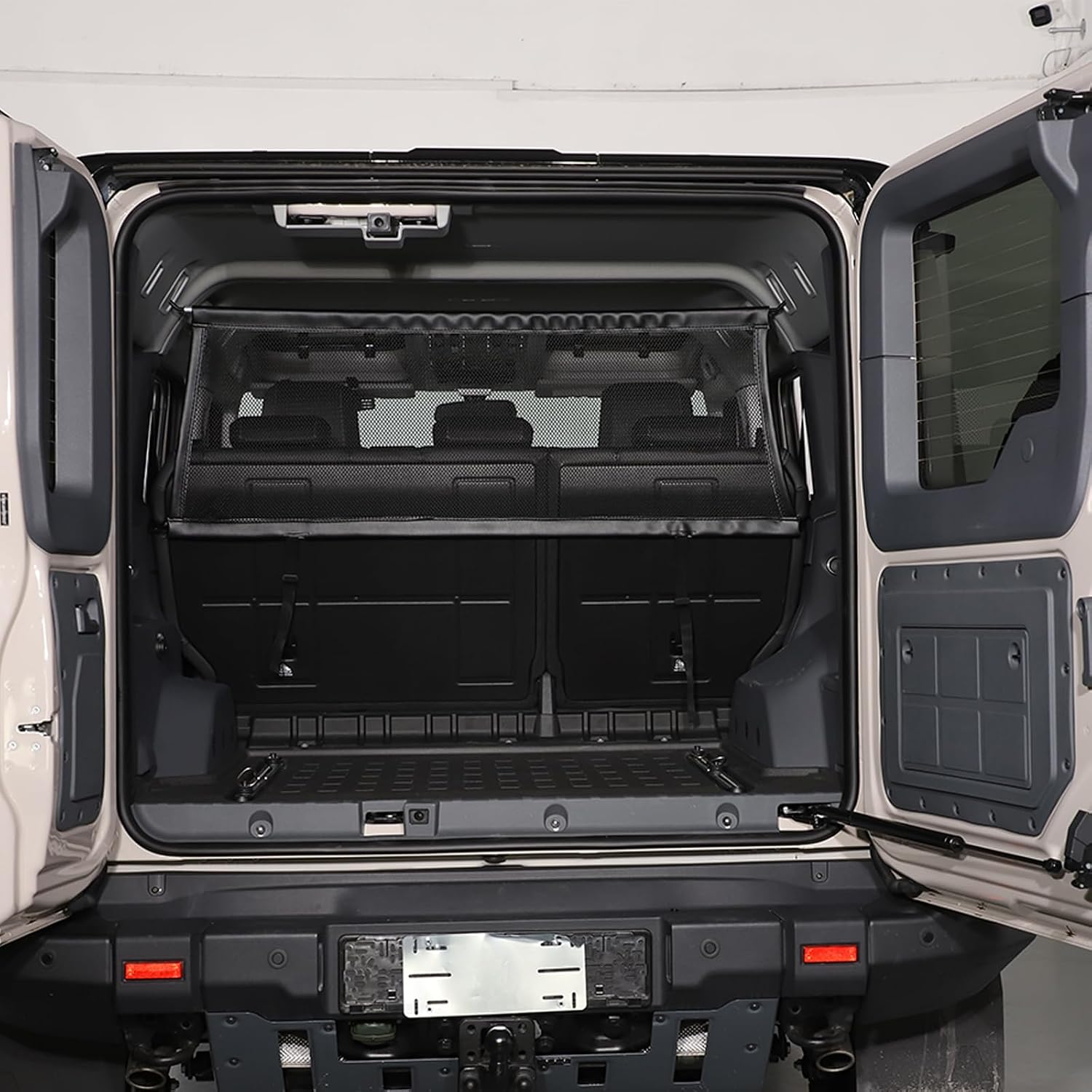 Trunk Cargo Barrier Compatible with Ineos Grenadier 2020-2024, Adjustable Elastic Luggage Net, Travel Car Dog Barrier Net Partition Door Restraint Fence, Guard Blocks Access to Car Front Seats
