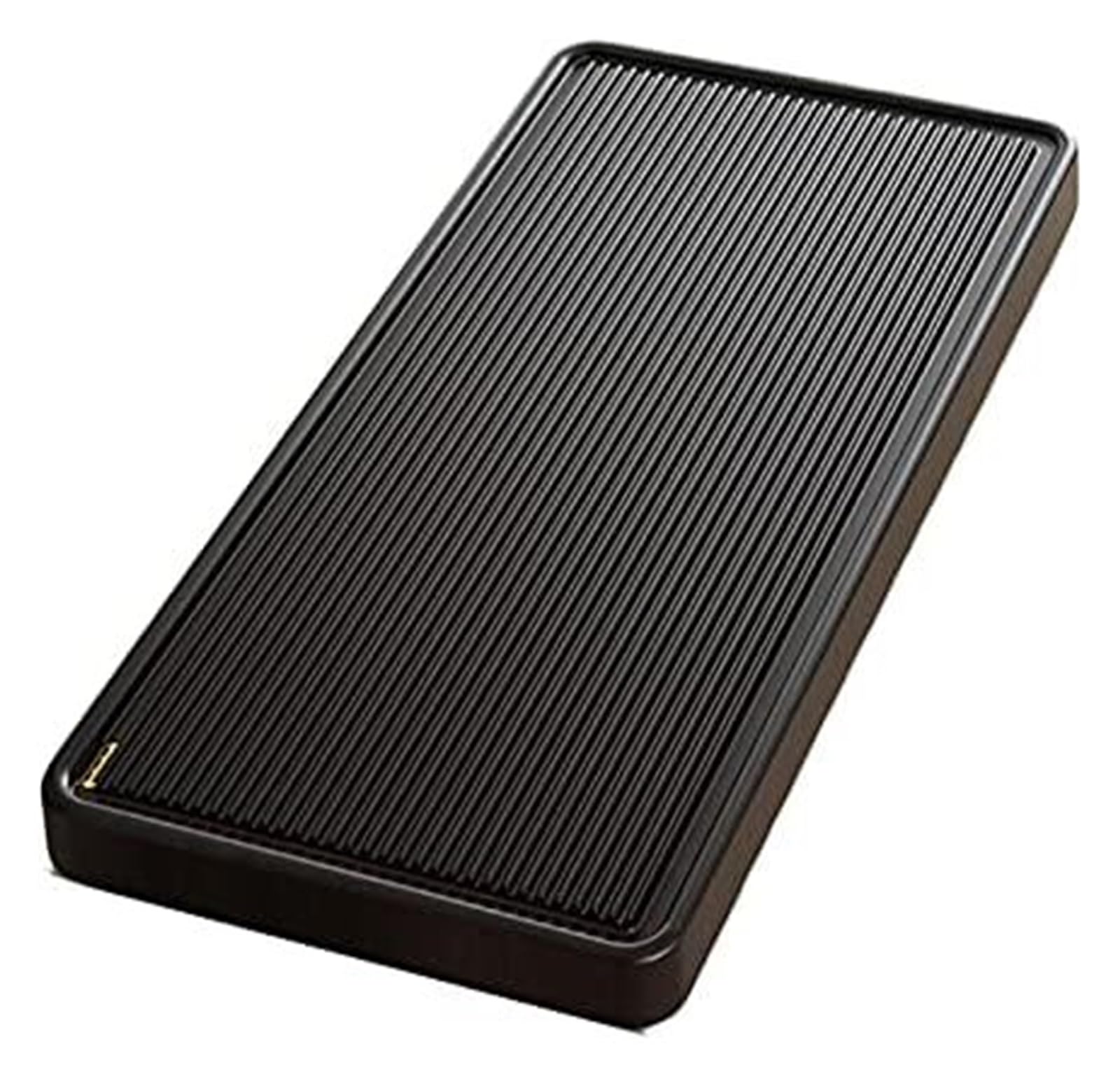 GTHTUHFD Kung Fu Tea Tray, Kung Fu Small Tea Tray Simple Reservoir Serving, Solid Wood Drainage Type Table,Black-50 * 28cm