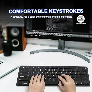 Multi-Device Bluetooth Keyboard for Mac, iPad & Windows