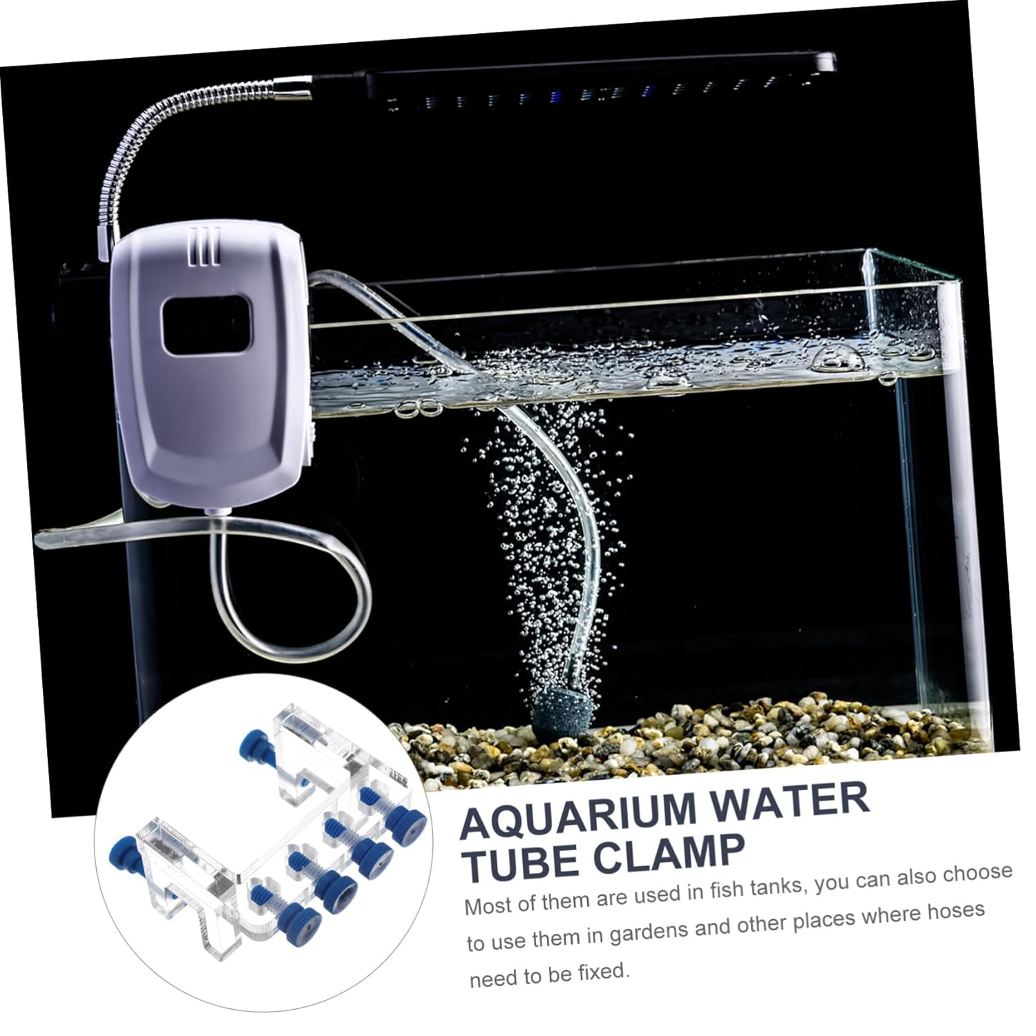 3pcs Aquarium Holder Rack for Titration Pump Fixed Clamp for Fish Tank Lightweight Design Organizes Tubes and Hoses Compatible Maximum Od