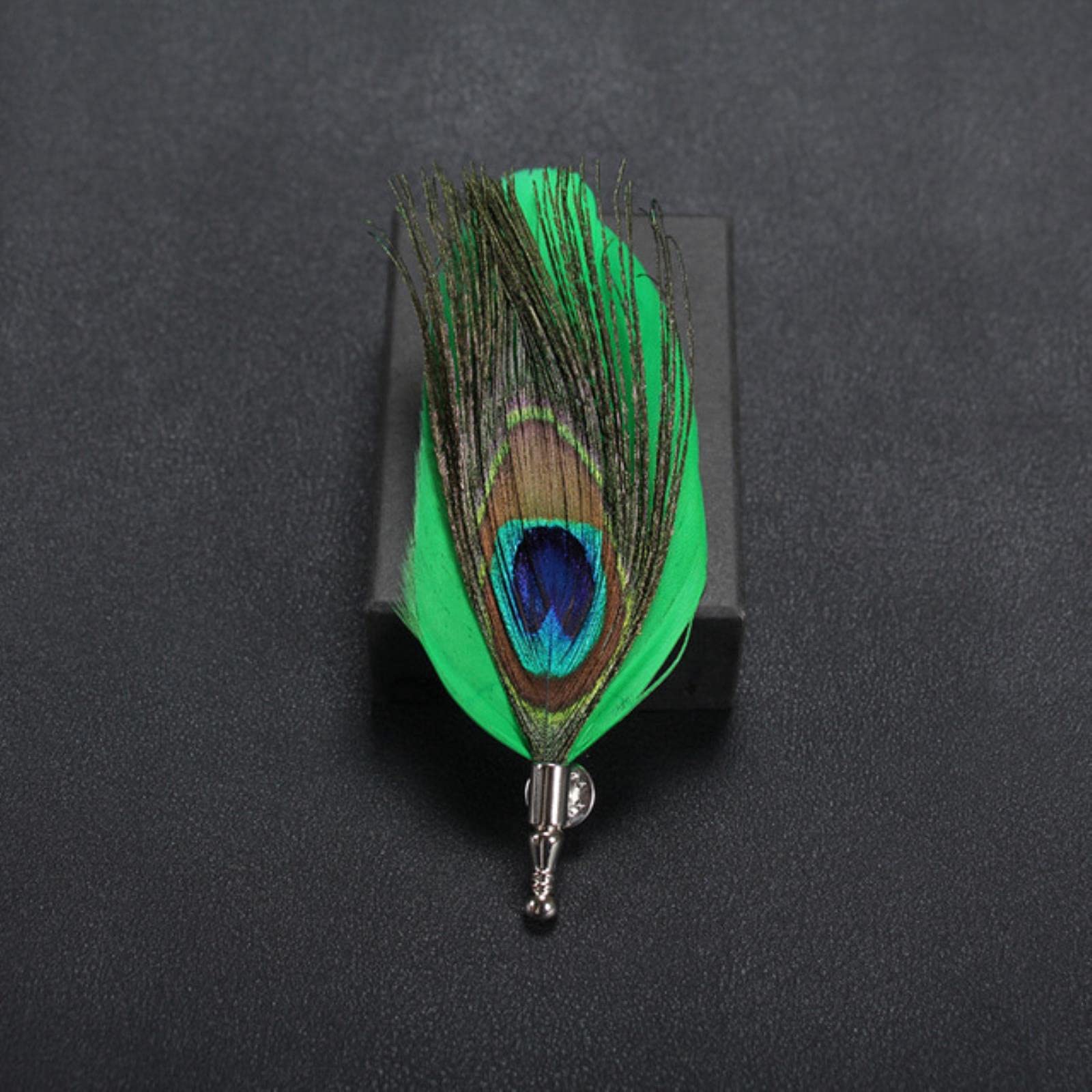 Hcma Men's M4 Classic Peacock Feather Brooch Scarf Buckle Lapel Pins & Brooches Jewelry Bridge Suit Wedding Accessories