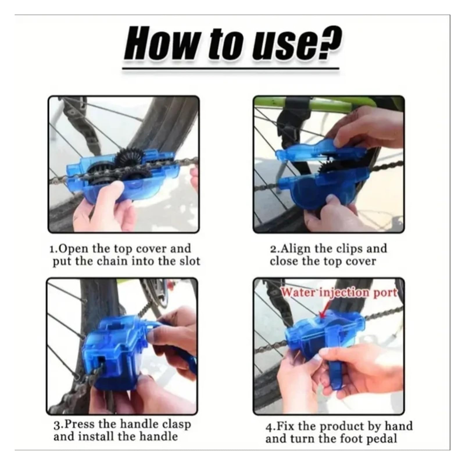 Heavy Duty Chain & Gear Grunge Brush Cleaner Set Professional for Bikle Wash and Repair Tool Kit Deep Cleaner for Bike Chains, Sprockets and Drivetrain (zestaw 8 szt. w jednym)