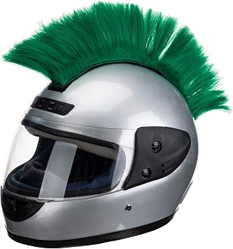 Helmet Mohawk Wigs Skinhead Patches Hairpiece for Motorcycle Cycling Scooters Polo Ski Snowboard Cosplay Costume