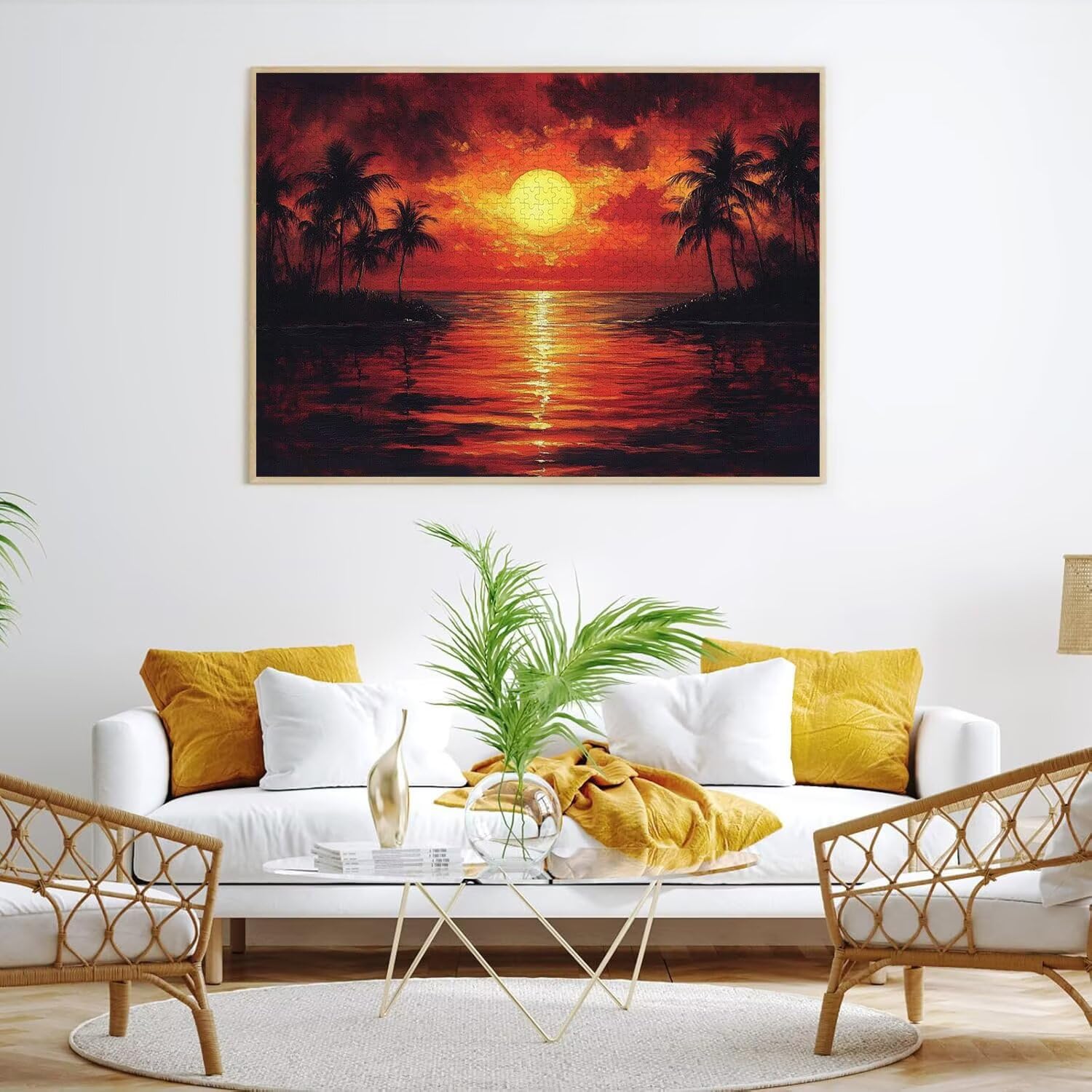 Puzzle 1000 Pièces Coucher de Soleil Puzzles Classiques Abstrait n-430