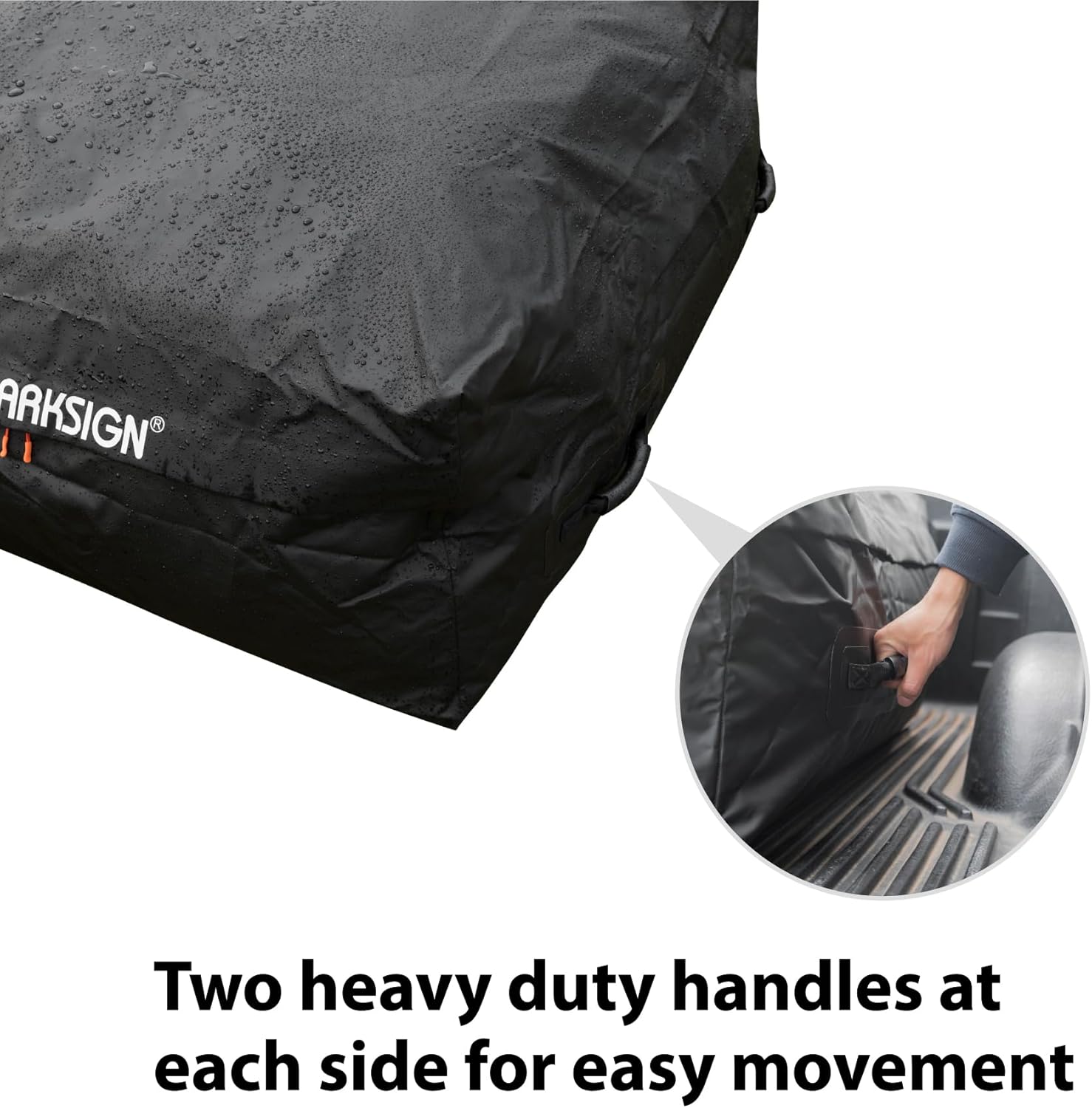 Truck Bed Bag with Cargo Net, 100% Waterproof Truck Cargo Bag Fits Any Truck Size with 4 Handles, 26 Cubic Feet (51''x40''x22'', Patent Pending)