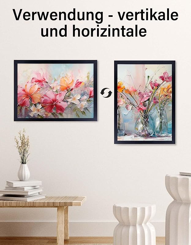 Joyshare A3 Fekete Képkeret MDF Fa Kerettel 27,9x42cm Akril Üveggel