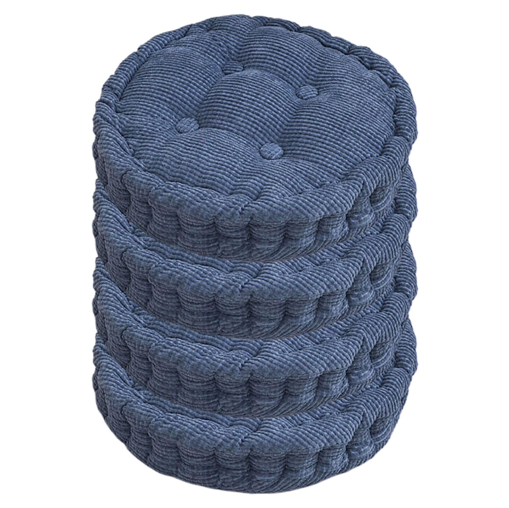 ZXDGsdrdtW 4Set of Round Corn Kernel Seat Cushion，Tatami Mat Cushion Office(Navy Blue,45x45cm(4pcs))