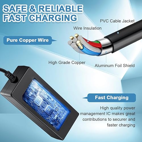 Miniatura 4 de Cargador de batería de scooter eléctrico XLR de 3 pines de 24V 2A para Go-Go Elite Traveller Plus HD US, Pride Mobility Scooter, Ezip Mountain