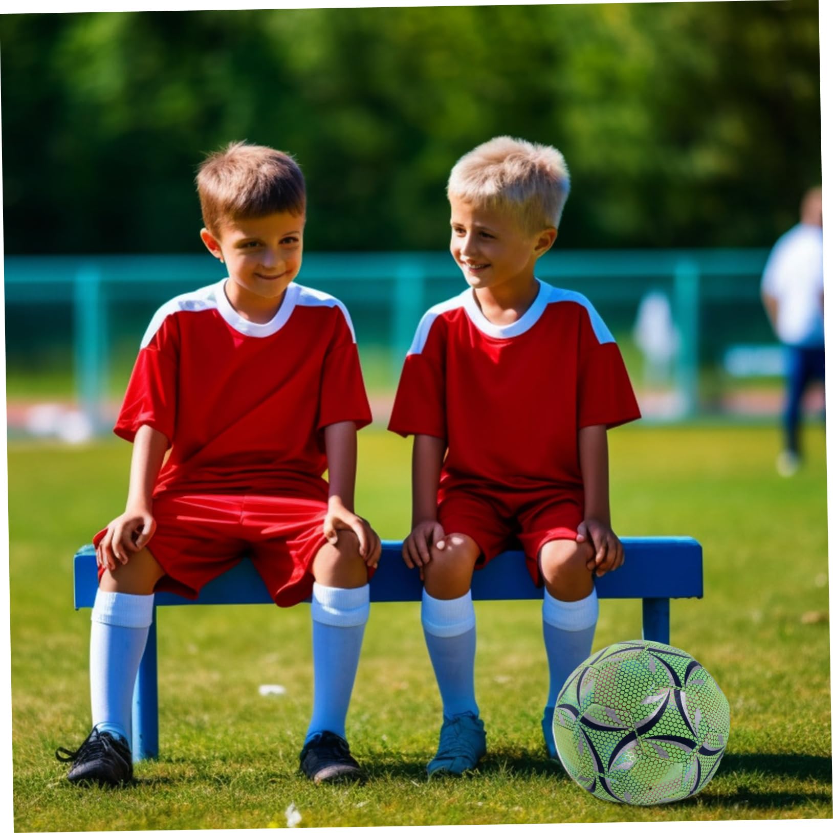 1pezzi Pallone da Calcio Luminoso e Fluorescente per Allenamenti Sportivi Notturni e Partite Indoor Realizzato in Pu Resistente Offre Performance Durature e visibilità Notturna
