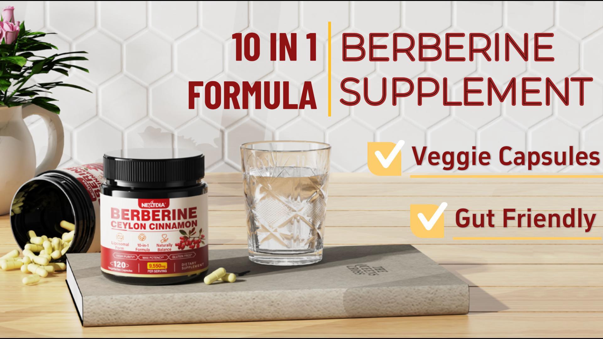 Amazon.com: Nextdia 2 Pack 1500mg Liposomal Berberine HCL with