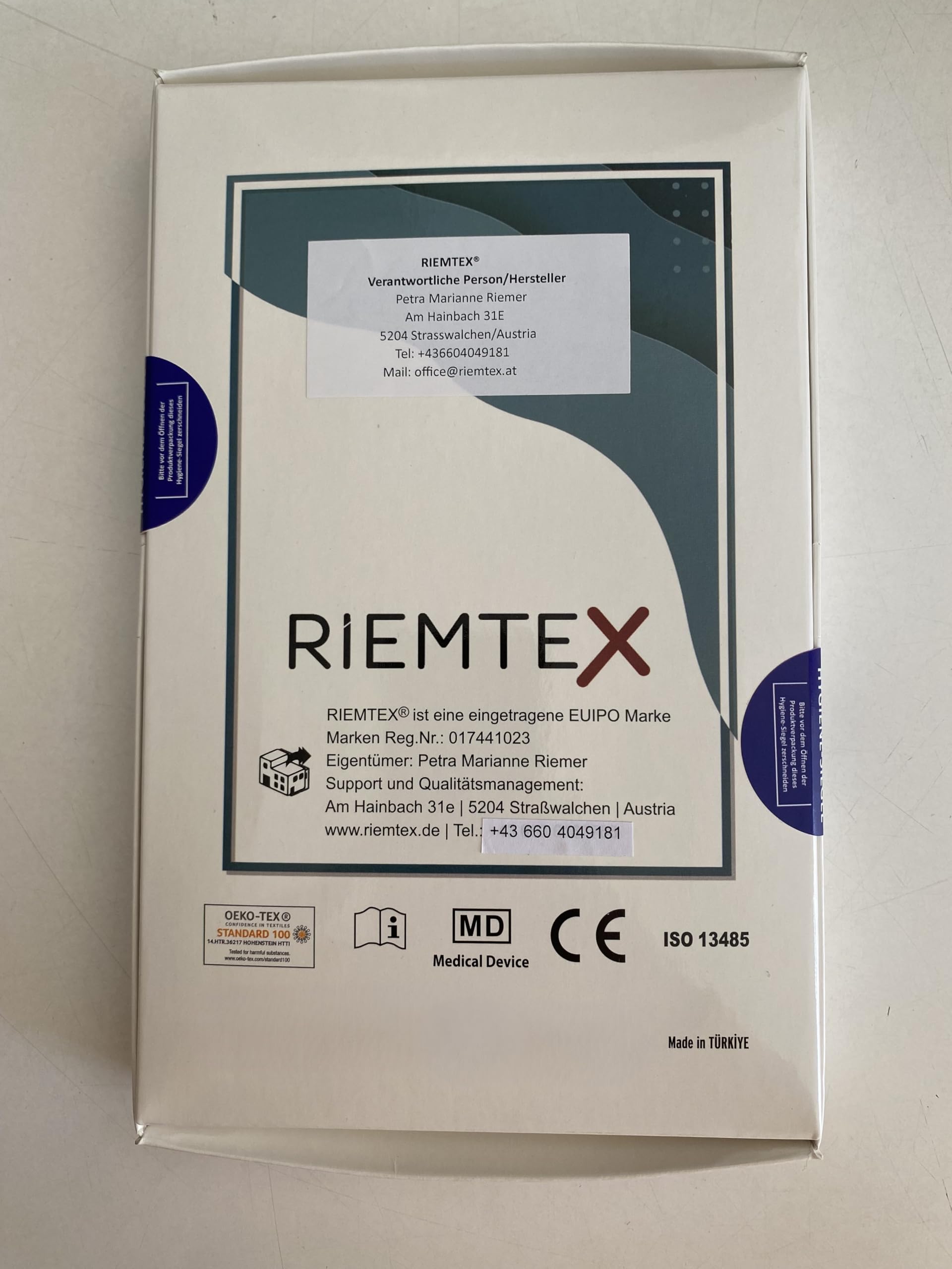 RIEMTEX Medias de compresión medicinalmente graduadas, clase 2, CCL2, punta abierta, medias para trombosis, medias para mujer y hombre, color negro o beige (talla 1, negro)
