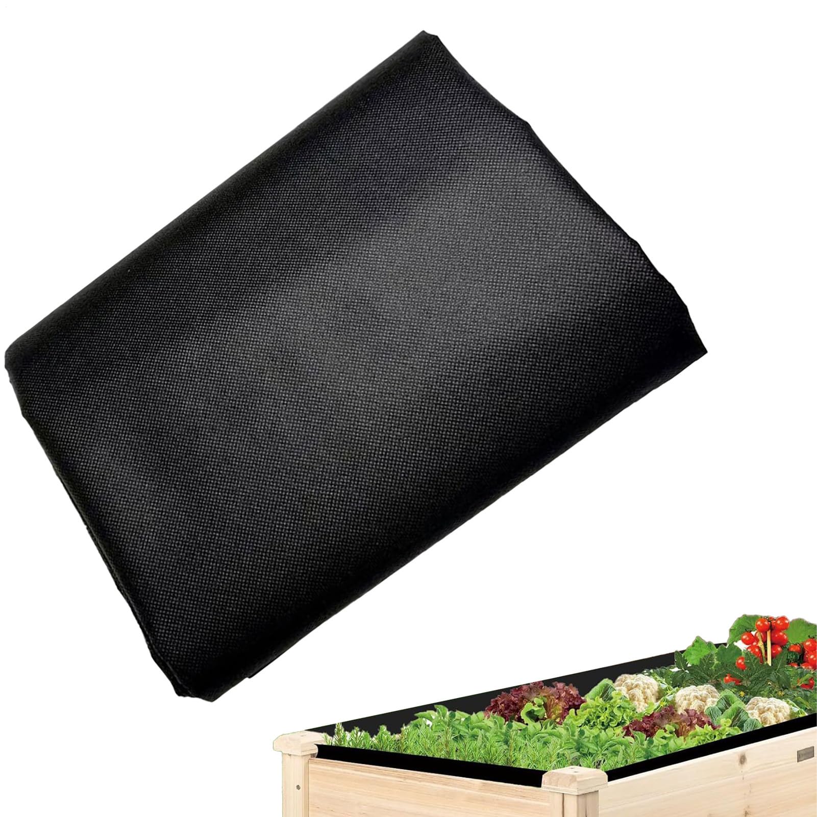 Generisch Inserto per fioriera in tessuto, tappetino protettivo nero in tessuto non tessuto, inserto di ricambio per fioriere, per giardino, terrazza, balcone, piante in vaso