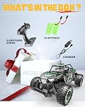 BEZGAR TB142 Voiture de télécommande - 1:14 RC Voitures pour garçons Enfants et adultes 2WD Tout-Terrains électriques hors route, 20 Km/h Jouet de camion avec deux piles rechargeables