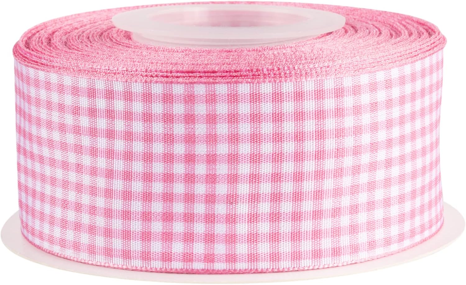 AVANAVA Gingham Ribbon 40mm Plaid Polyester Check Woven Ribbon for Crafts Gifting and Wedding (22 Meters-Roll, Pink) - Image 4