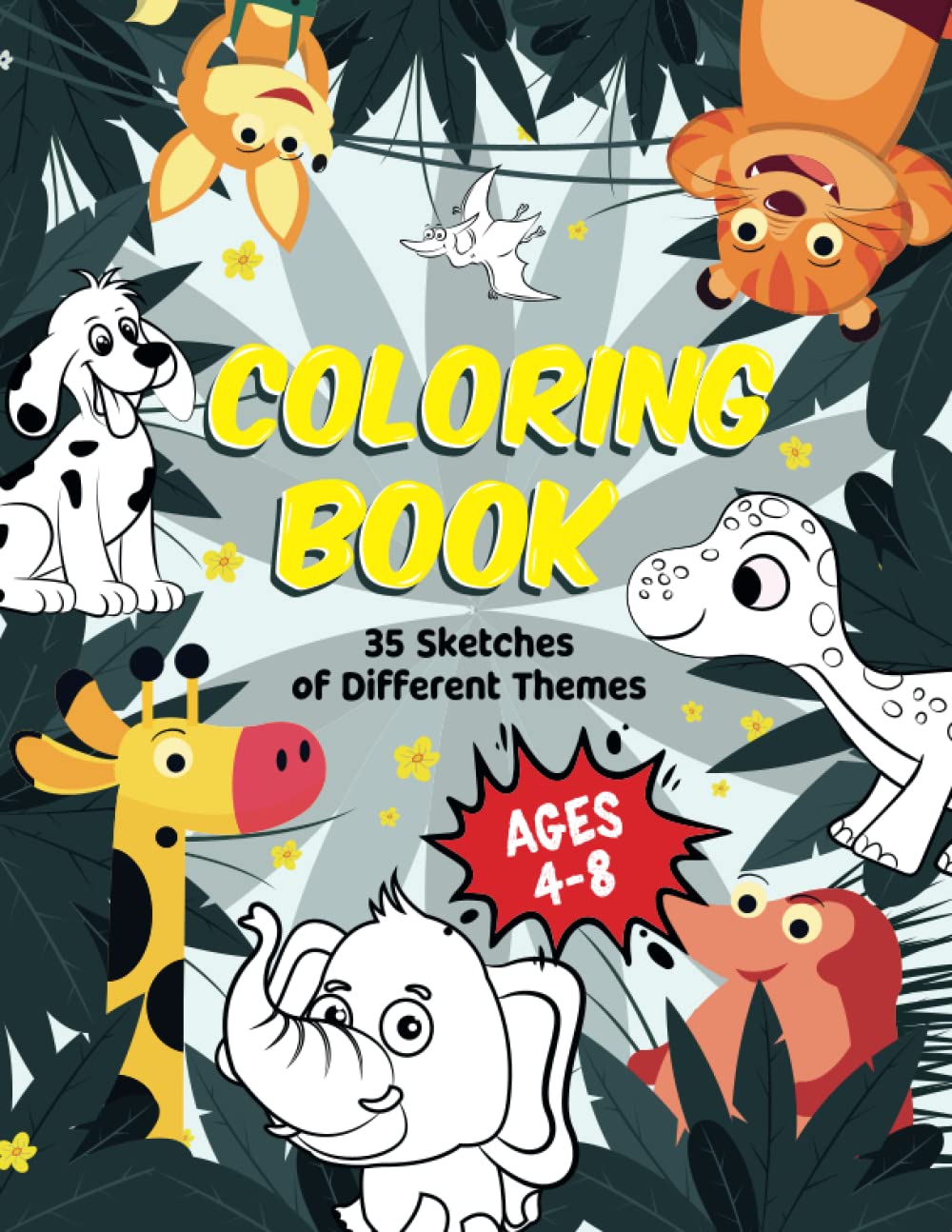 Livre de coloriage enfants 4-8 ans idéal pour s'occuper calmement à la maison