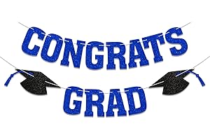 Congrats Grad Banner Blue