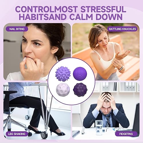 Miniatura 19 de Bolas magnéticas de silicona para ansiedad, 8 unidades, texturas de atracción, bola sensorial con carcasa de silicona para adultos, escritorio