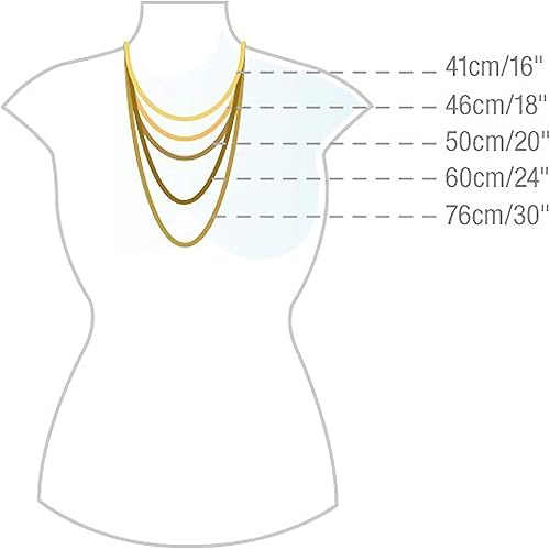 Miniatura 5 de CARISSIMA Cadena Forzatina de oro amarillo de 9 quilates para mujer de 20.1 in de longitud, Oro de 9 quilates, No es una piedra preciosa