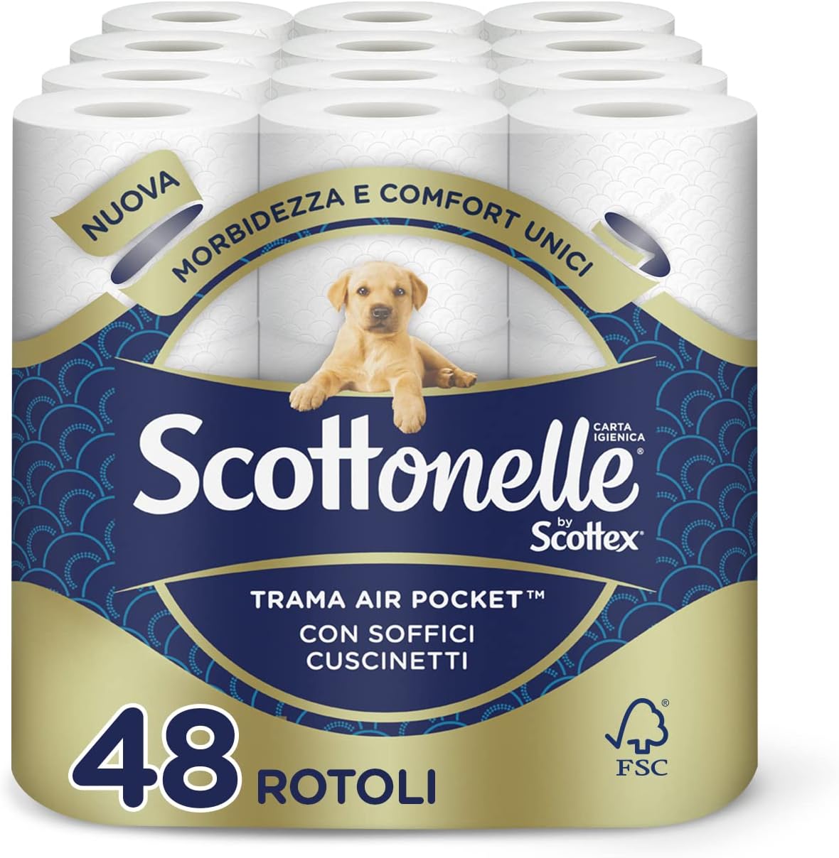 Soft and Quilted Toilet Paper 48 Unità