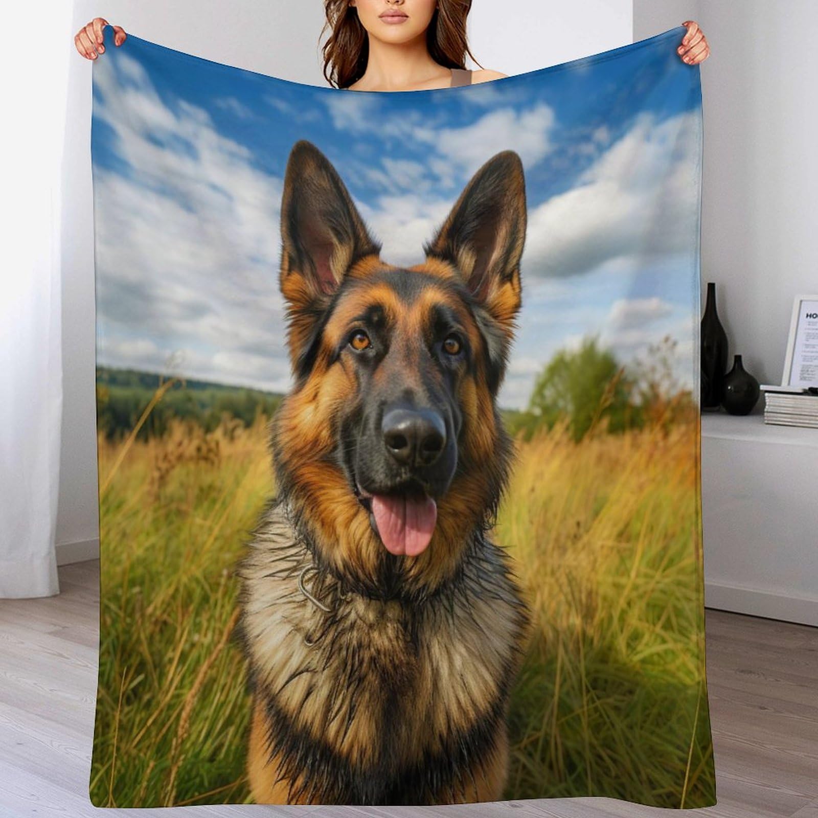 Manta de forro polar para perro con franela mullida de alta densidad y acabado textil premium