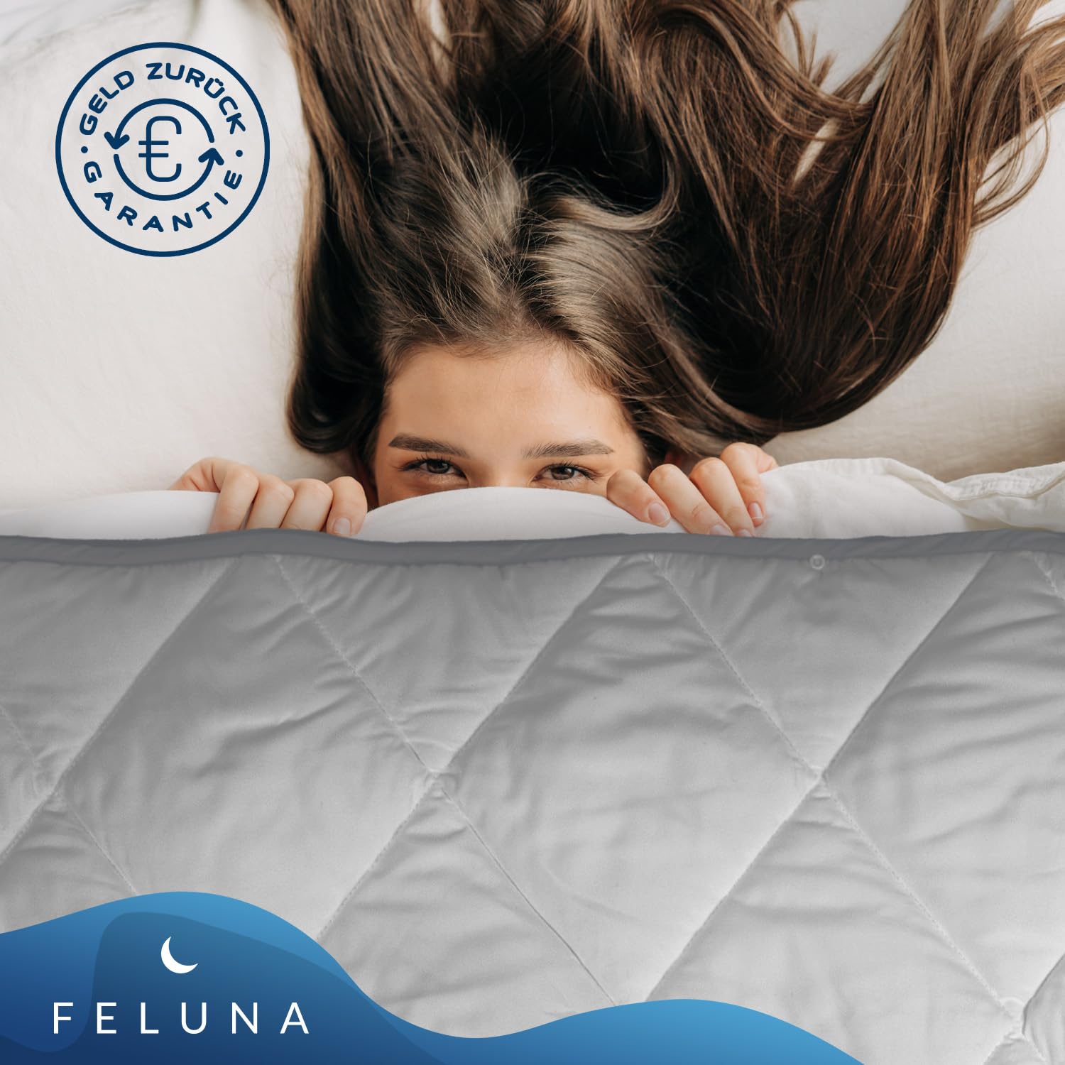 Feluna® Bettdecke 4-Jahreszeiten Steppdecke Bettwäsche; Atmungsaktive Winter- & Sommerdecke; Zweiteilige Decke mit Druckknöpfe für Erwachsene & Kinder (200 x 200 cm)