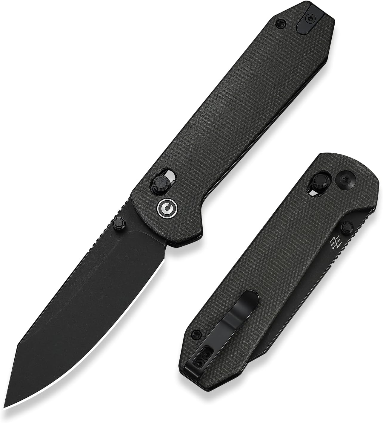 CIVIVI Over Yonder Folding Pocket Knife, Larger Award-Winning Yonder Upgrade, 3.35" 14C28N Blade Micarta Handle, Zac Whitmore Design, EDC Knife for Camping Hiking, Ideal Gift for Men Dad C25027-1