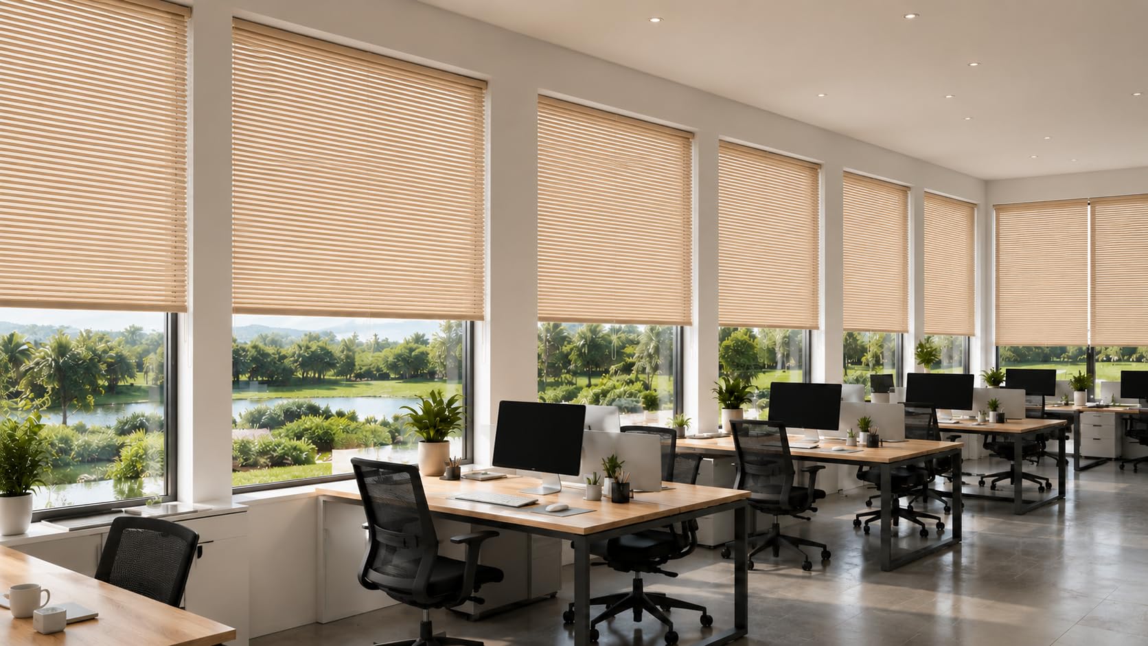 Estoralis Robert Tenda a Rullo Traslucida, Poliestere, Beige, 130 x 190 cm