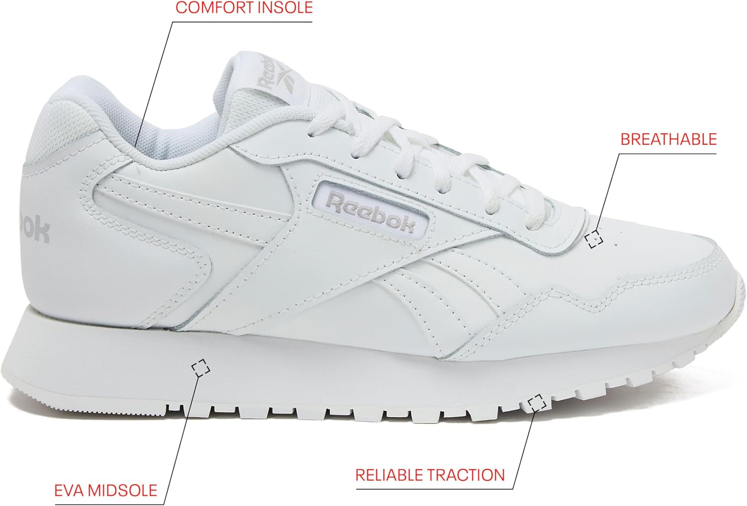 Reebok Womens Glide Sneakers for Women - Image 2