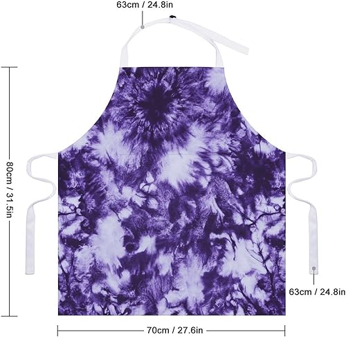 Miniatura 2 de Divertido delantal ajustable para mujeres y hombres con 2 bolsillos para cocinar, hornear, jardinería, chef dibujo