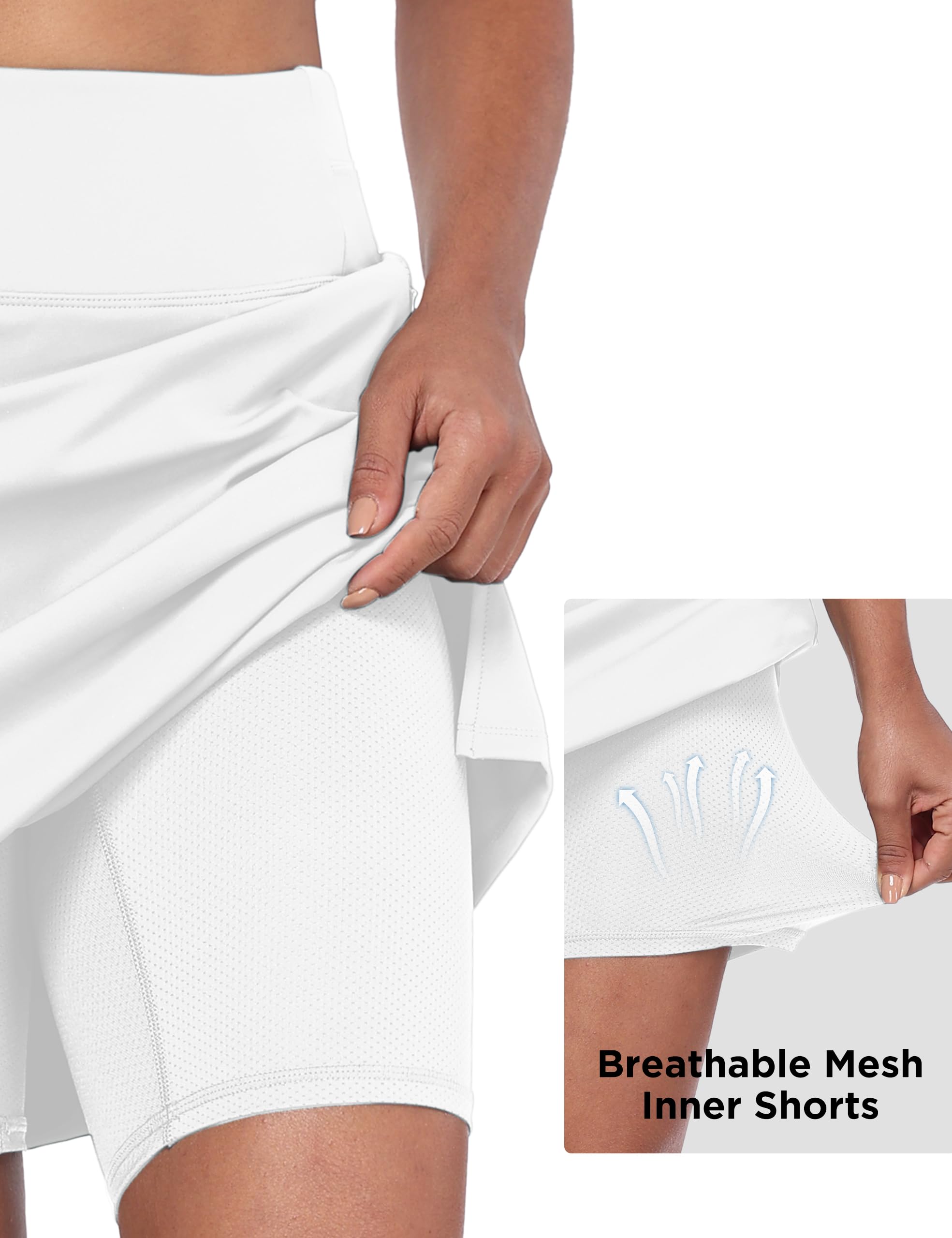 Desol Falda pantalón de golf para mujer de 50,8 cm hasta la rodilla con bolsillos