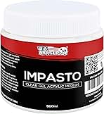 U.S. Art Supply Impasto Clear Acrylic Gel Medium (500ml Tub) - Layering & Extending Acrylic Paint