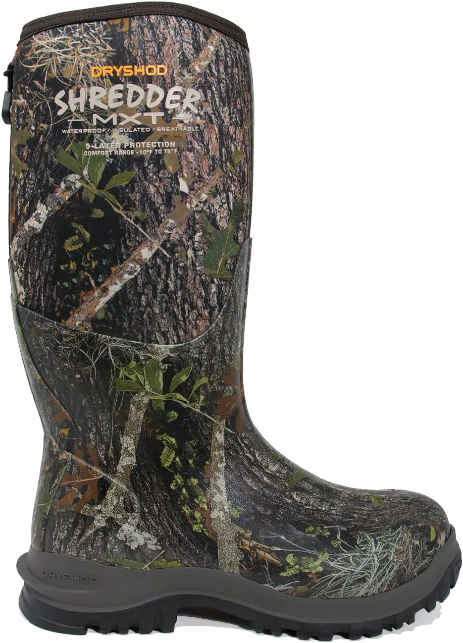 Dryshod Men's Shredder MXT Hunting Boots Hunting Boot | Rubber | Waterproof | Knee High | Full Camo | SHX-MH-CM