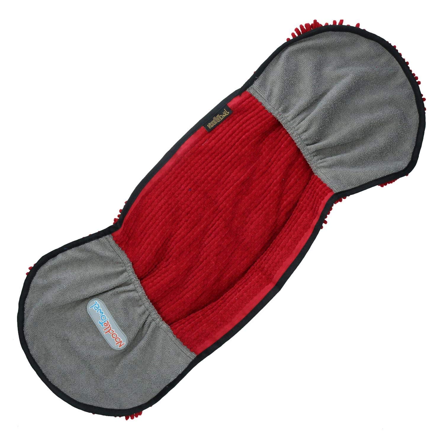 Lot de 2 serviettes en microfibre bordeaux super absorbantes pour chien, chat et animal domestique Séchage rapide