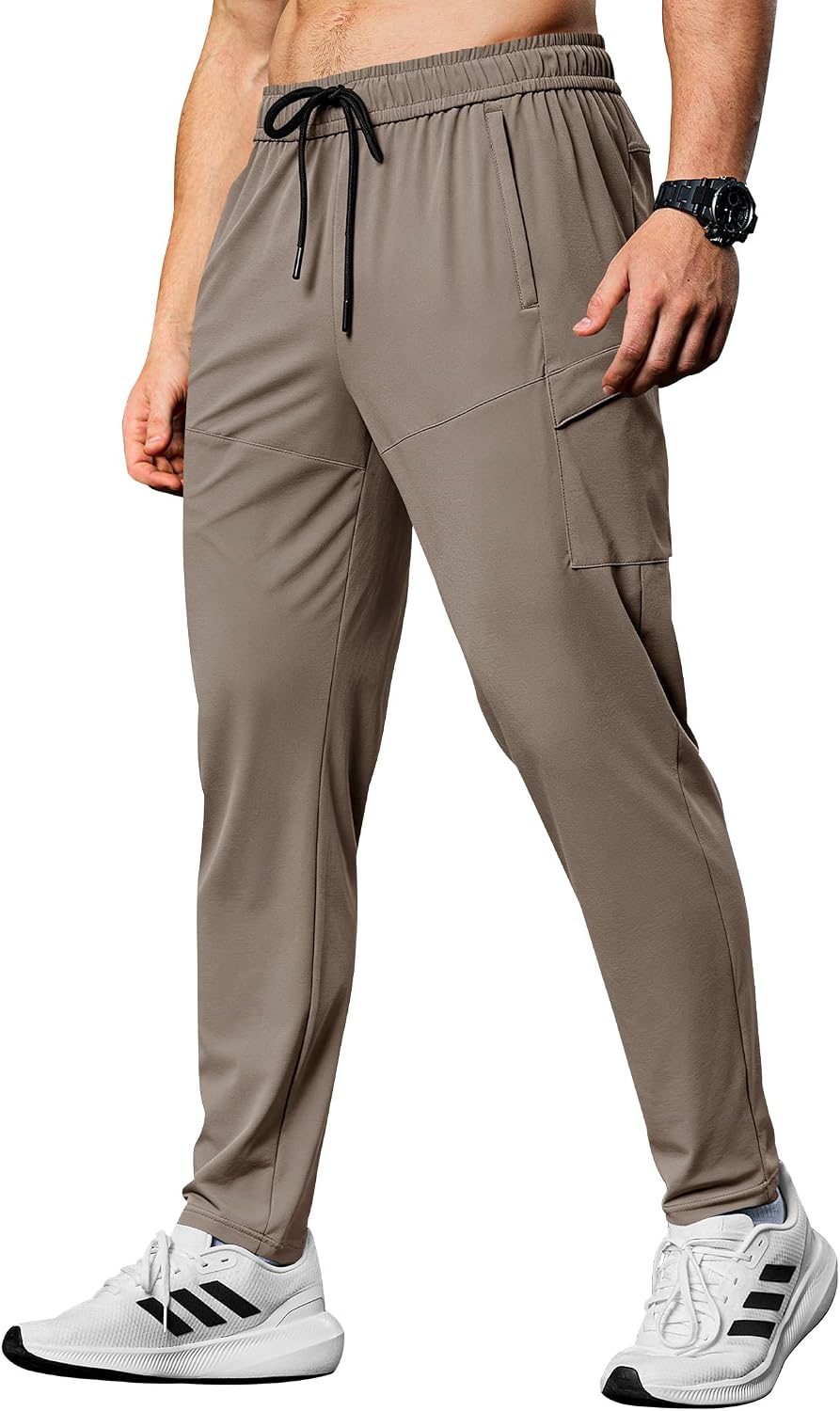 Herberton Mens Athletic Pants Quick Dry Lightweight Gym Running Jogger