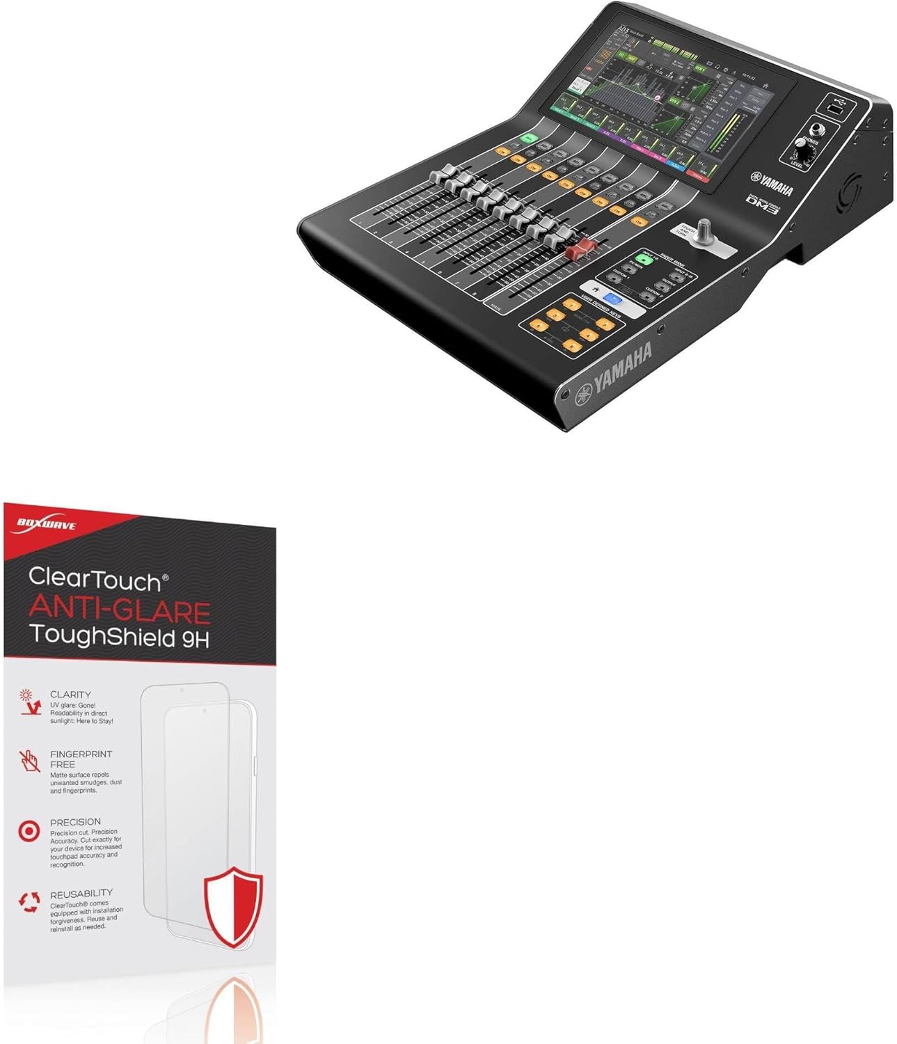 BoxWave Screen Protector Compatible with Yamaha DM3 Standard - ClearTouch Anti-Glare ToughShield 9H (2-Pack), Anti-Glare 9H Tough Flexible Film Screen Protector