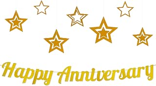 HaHaHa! ハッピー アニバーサリー 【当店オリジナルフォント！】Happy Anniversary 記念日 お祝い レターバナー 飾り ガーランド 結婚記念日 恋愛記念日 創立記念日 周年記念日 デコレーション (Happy Anniversary)