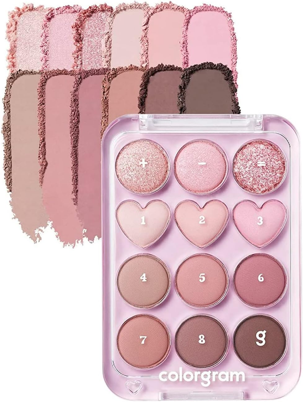 Pin Point Eyeshadow Palette 02 Pink+Mauve= | Eyeshadow Palette for Daily makeup, Ultra-Blendable, Matte, Glitter, Shimmer Shades