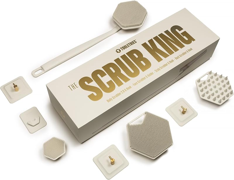 TOOLETRIES The Scrub King Conjunto de Escovas de Silicone para Banho – Sand