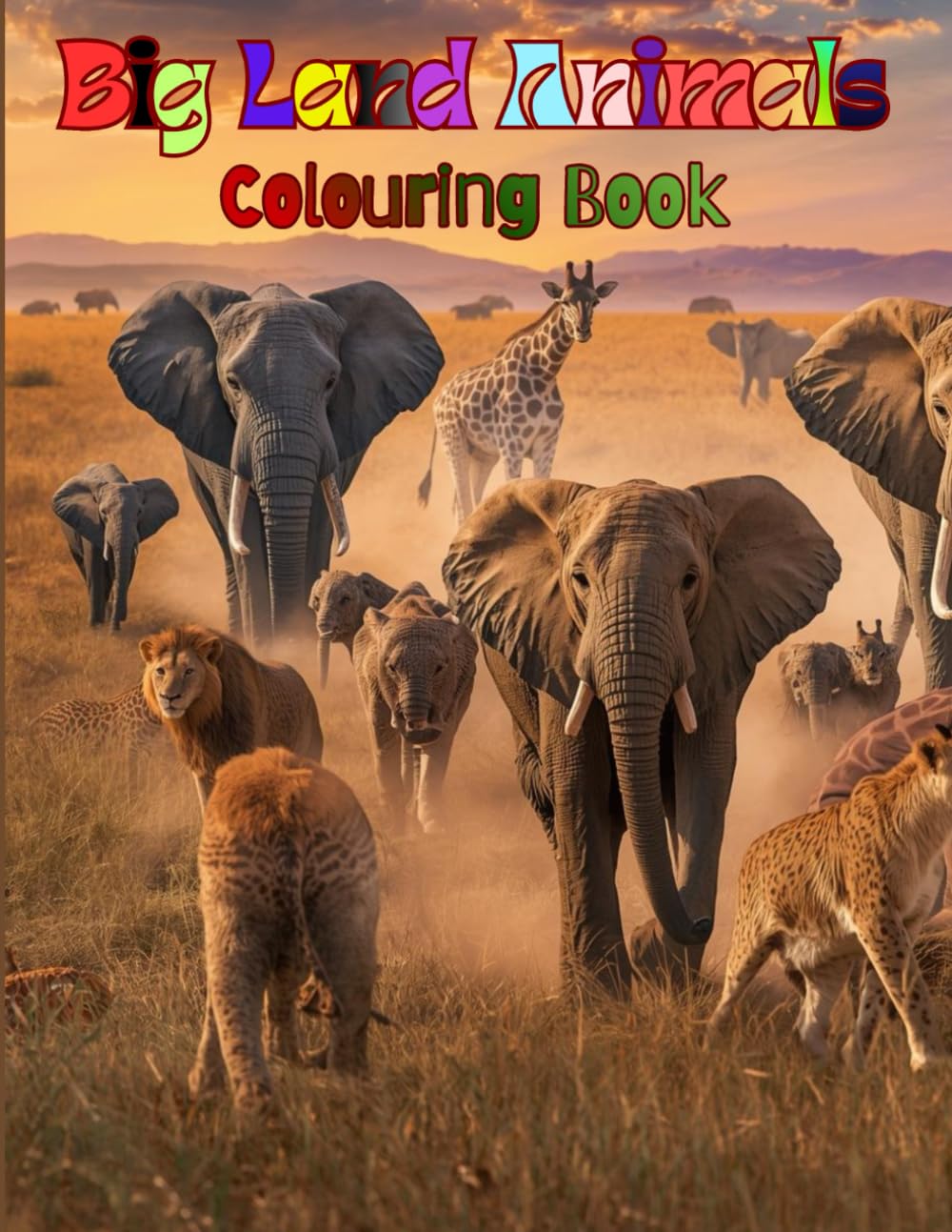 Big Land Animals Colouring Book