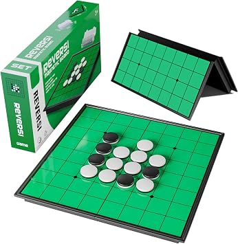 9.8 Inch Foldable Magnetic Reversi Board Game Set for Kids and Adults