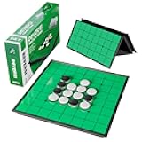 Foldable Magnetic Reversi Board & Pieces Set for Kids & Adults - Classic 2-Player Strategy Game with 9.8