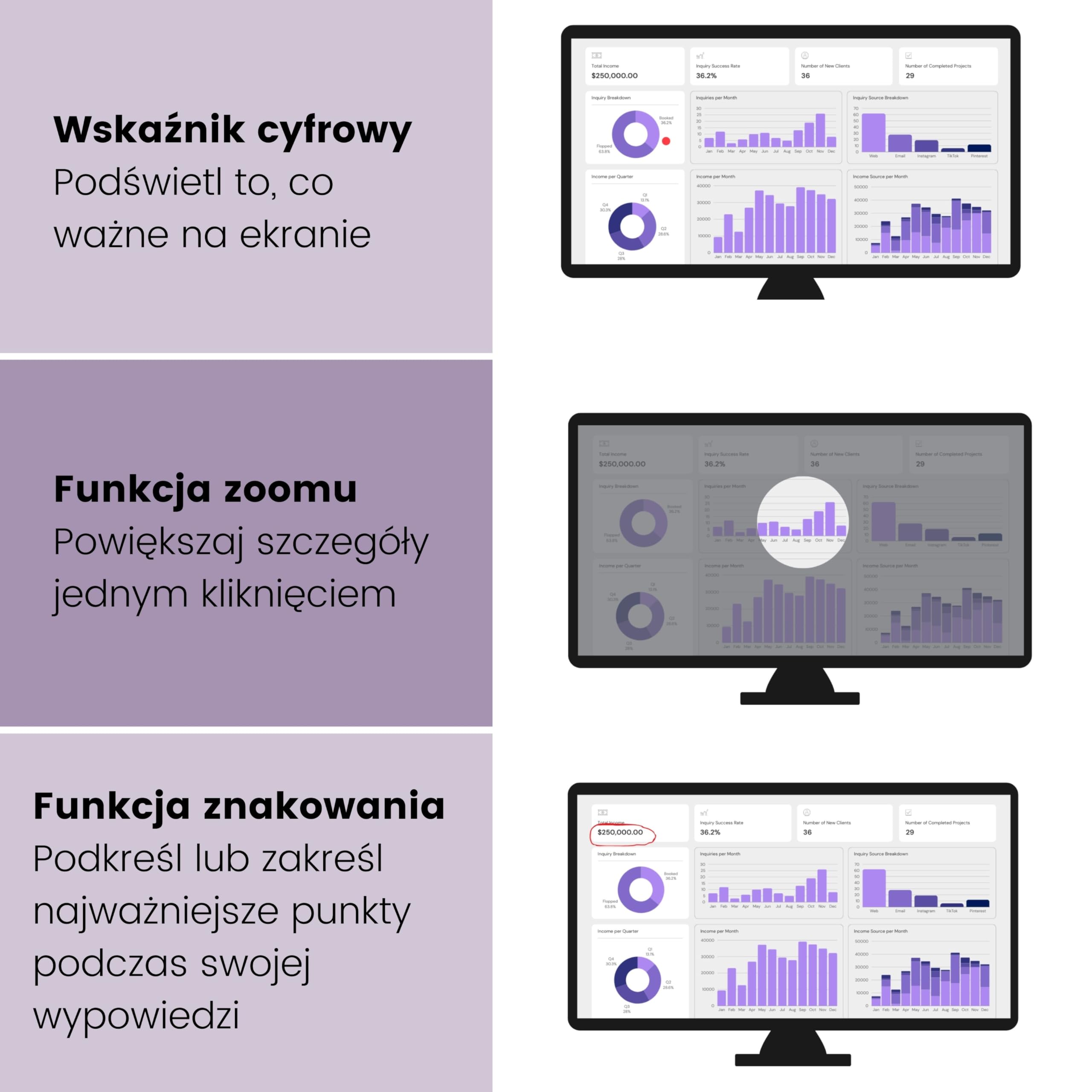 Marmitek WPR 400 - Prezenter do prezentacji cyfrowy wskaźnik Air Mouse | Zoom i zaznaczanie, odbiornik USB-C/USB-A, bezprzewodowy prezenter, Clicker PowerPoint, zasięg 100 m, Windows/Mac