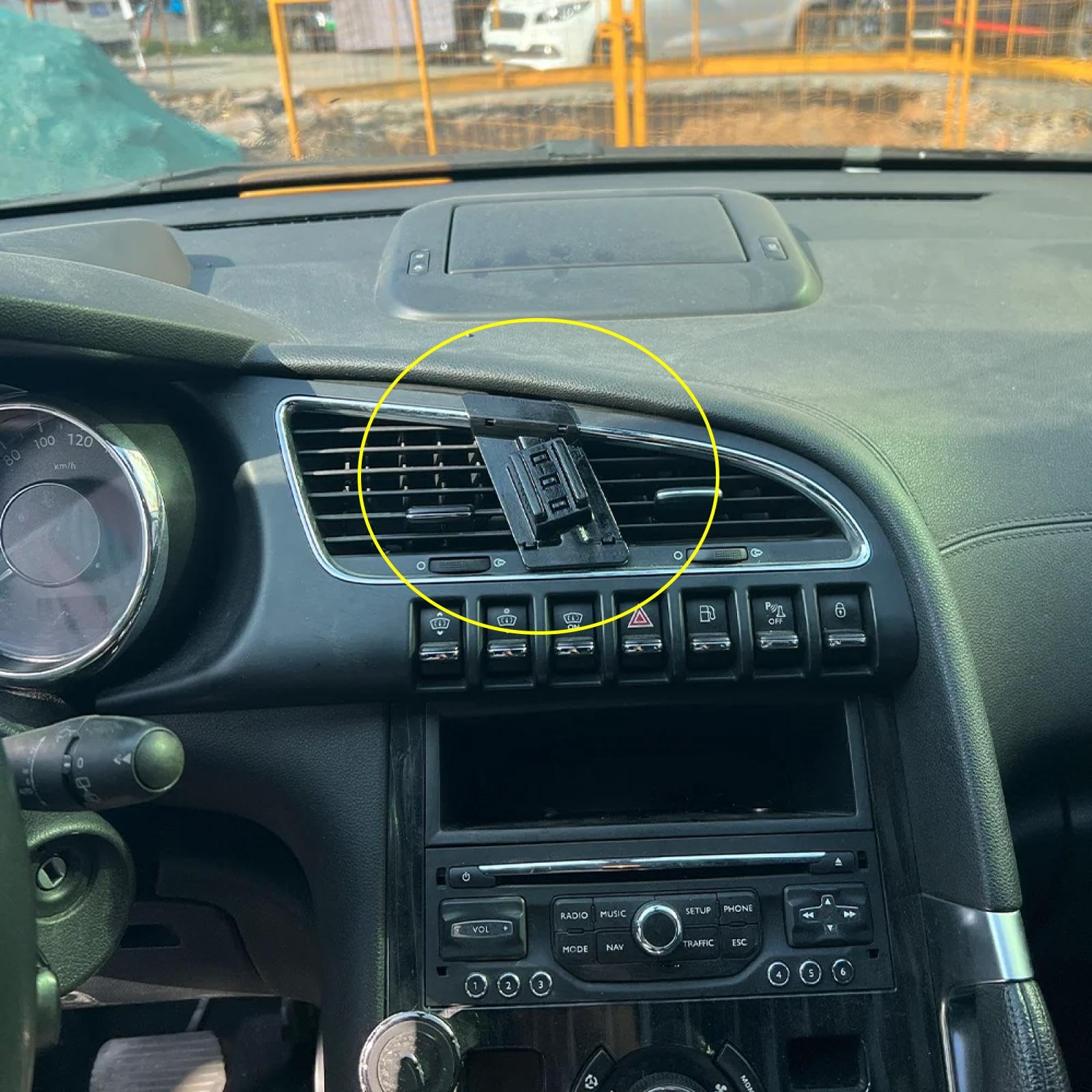 Porta Cellulare Auto per Peugeot 3008 T84 2008-2016, Supporto per Telefono Cellulare per Auto, Supporto per Bocchetta dell'Aria, Base di Supporto